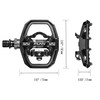 Funn Clast Clip-in Pedals with Dual Platform for MTB, Commuting,