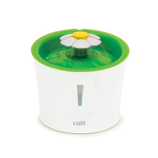 Catit Flower Fountain with Triple Action Filter, Cat Drinking Water