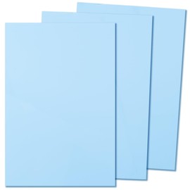 Light Baby Blue Cast Acrylic Sheets 1/8 Thick, 12x8 inch, for Laser Cutter 3mm Thin Board Panel plexiglass 3 pcs Craftiff