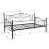 VECELO Twin Size Daybed Frame Metal Steel Slat Support with