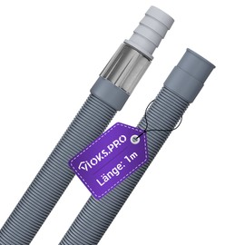 Viоks.pro Drain Hose Extension 1 m Straight/Straight Diameter 19 to 20 mm - Dishwasher Hose Extension Flexible, Waste Water Hose Washing Machine