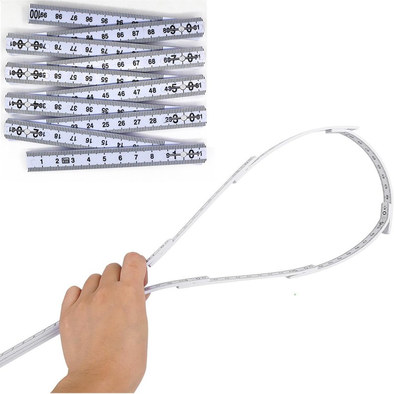 Pack of 5 Folding Rulers Made of Plastic, Folding Ruler,
