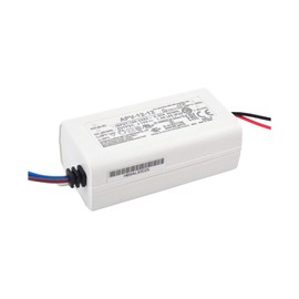 APV-12-12 12V 1A 12W Single Output Switching Power Supply for LED Lighting, 90-264VAC Input, Short Circuit/Overload Protection, IP42 Enclosure