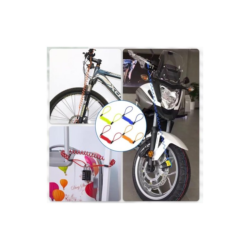 4 Pieces Memory Rope for Disc Brake Lock, Anti-theft Accessories
