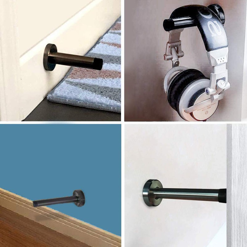 Door Stop, 6 Inch Long Door Stopper with Mute Rubber
