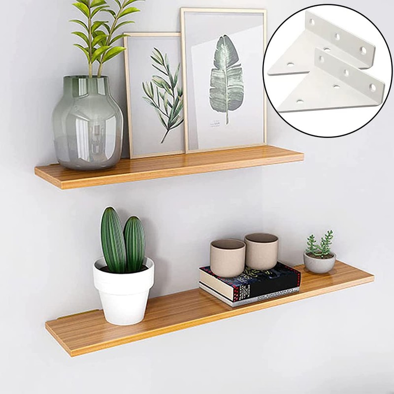 Pack of 2 Floating Shelf Brackets, Triangular Wall Bracket, Shelf