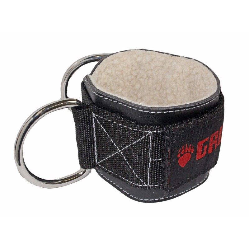 Grizzly Fitness 8600-04 3-Inch Leather Ankle Strap