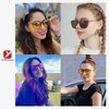 YUELUQU Polarised Retro Round Sunglasses Women Men UV400 Protection Ultralight