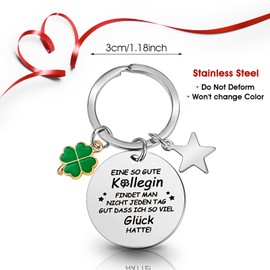 Grevosea Farewell Colleague Keyring Colleague Gift Favourite Colleague A So Good Colleague Keyring Stainless Steel Colleague Friendship Keyring Colleague Lucky Charm, silver