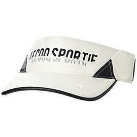 COX SPORTIF RIJOUME QGCSJC53 Women's 21st Fall Winter Golf Visor, Faux Leather Sun Visor, WH00 (white)