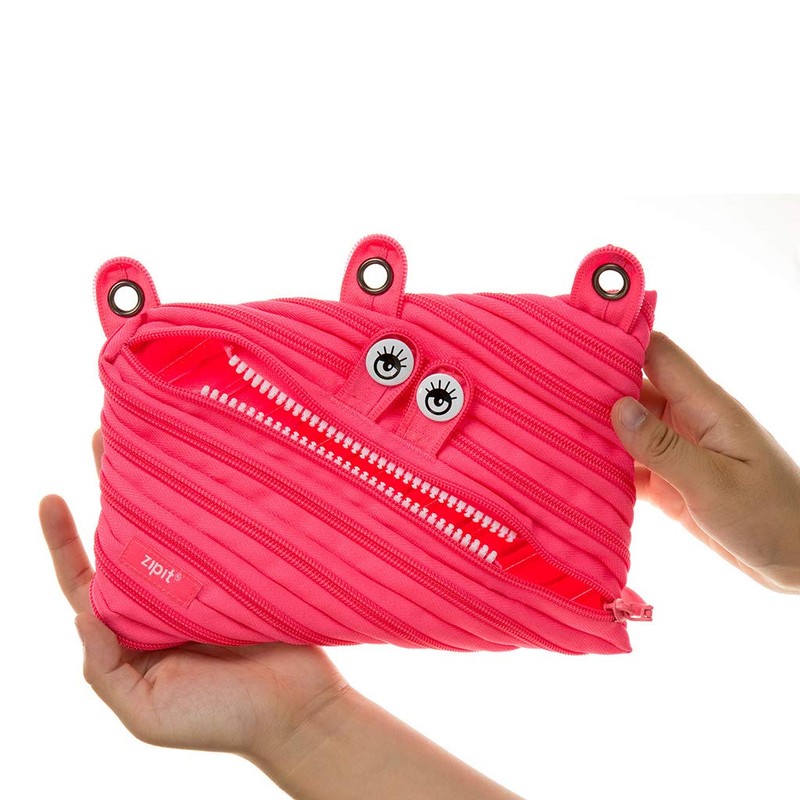 ZIPIT Monster 3-Ring Pencil Case, Pink