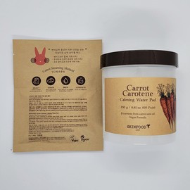 SKINFOOD Carrot Pad Carrot Carotene Calming Water Pad 60 sheets + 6 additional sheets, 66 sheets in total / 스킨푸드 당근패드 캐롯 카로틴 카밍 워터 패드 60매+추가 6매 총66매