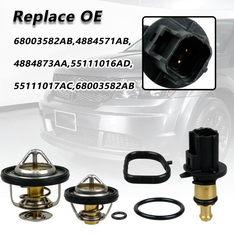68003582AB 902-319 Aluminium Engine Coolant Thermostat Housing Compatible with Chrysler