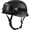 Yesmotor Helmet Half Shell German Motorcycle Helmet with Cycling Glasses