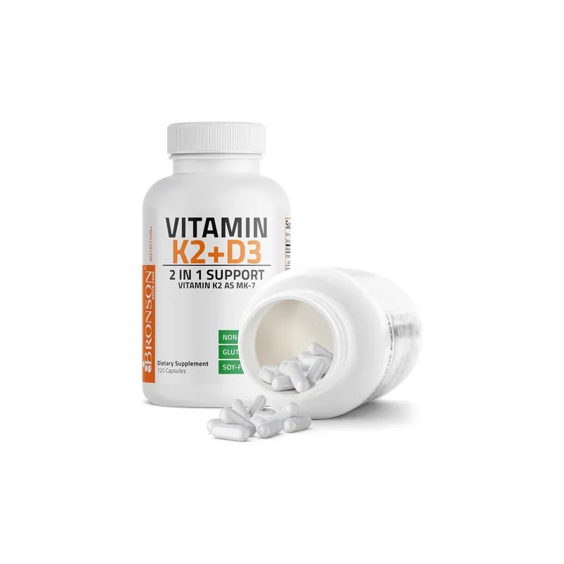 2pc Vitamina K2 90mcg + D3 5000iu 2 En 1