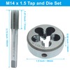 HARSKIYER M14 x 1.5 Metric Tap and Die Set, HSS
