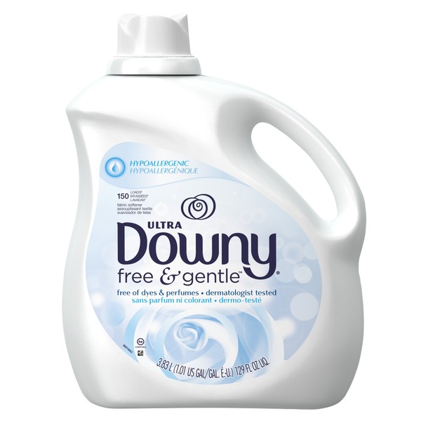 Downy Ultra Fabric Softener Free and Gentle Liquid 150 Loads, 129-Ounce