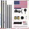 25FT Heavy Duty Flag Pole,14-Gauge Aluminum,Resist Strong Wind Reinforcement Ring