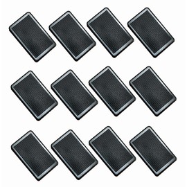 12 x fiXte Furniture Wedges Levellers Levelling Shims Soft Rubber Flexible Stackable Wedges in Black
