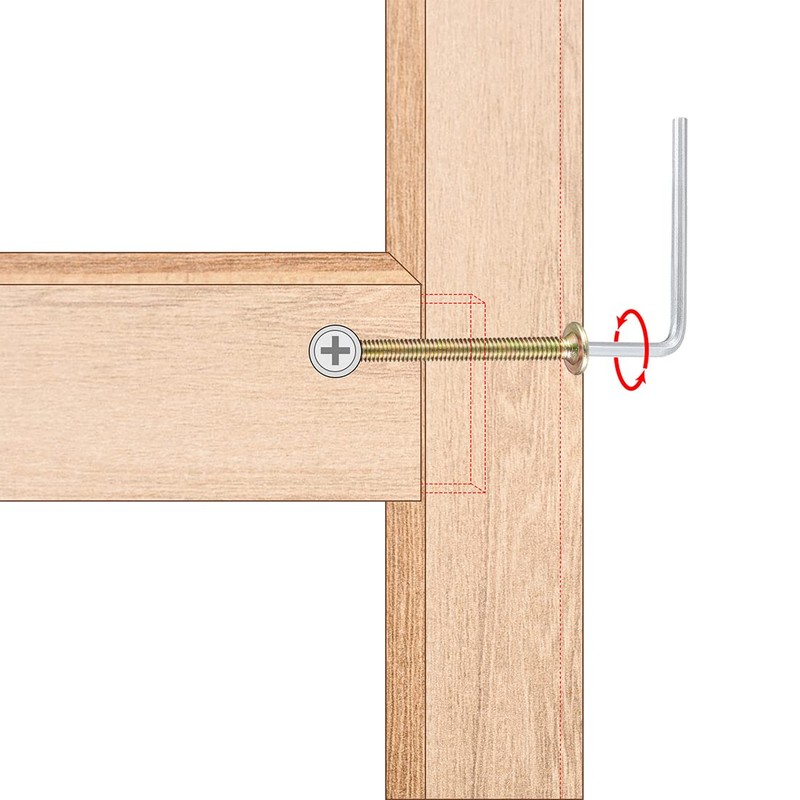 sourcing map M6 x 70mm Furniture Bolts Nut Set Hex