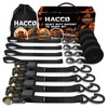 Haccoplanet Ratchet Tie Down Straps, 2340lb Break Strength, 4pc 1inch