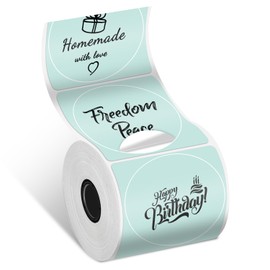 Phomemo Circle Thermal Label Compatible with M110/M100/M120/M150/M200/M220/M250 Label Maker, Sticker Round Thermal Label, 1.96" x 1.96"(50x50 mm), Black on Green