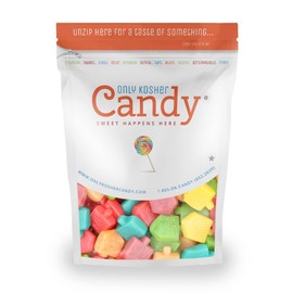 Only Kosher Candy Dreidel Shaped Assorted Gummy Candy All Time Snacks, Kosher Certified, Gluten Free and Fat Free Gummies, (2 Pounds)