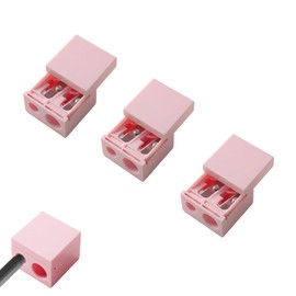 3 PCS Pencil Sharpener Makeup Tool for Lip and Eye Pencils, Eyeliner Sharpener, Nude Colour, Compact Metal Pencil Sharpener for Lip Liner, Eyebrow, Eyeliner