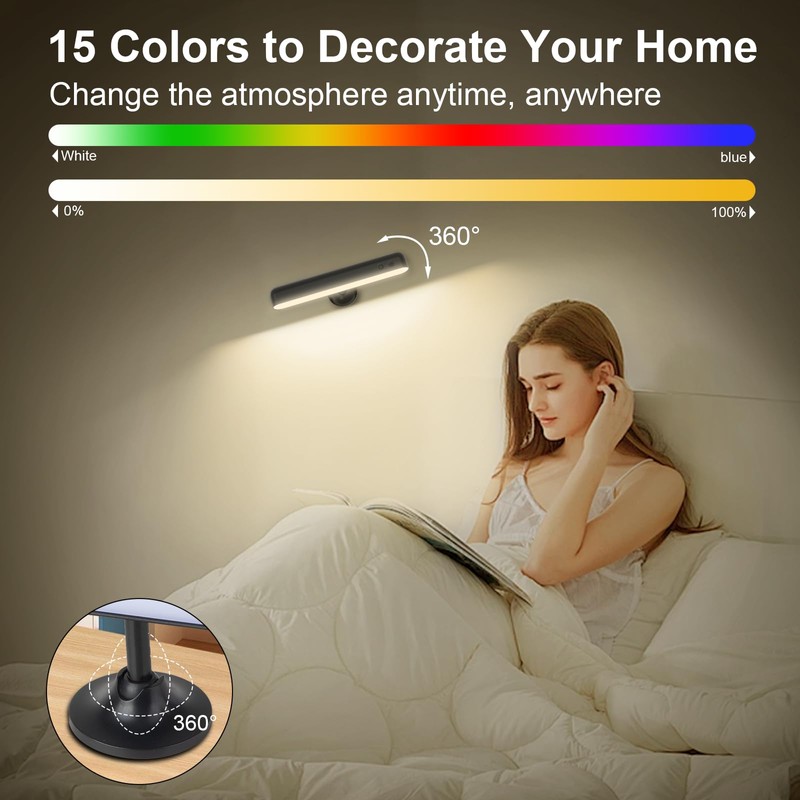 Llamau Battery Operated Wall Sconce, 7500mAh Rechargeable LED Wall Light