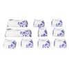 10PCS Key Caps Dye Sublimation Processblue and White Porcelain Style