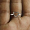 TISHAVI Sterling Silver Heart Shape Ring, Size 9, 925 Silver