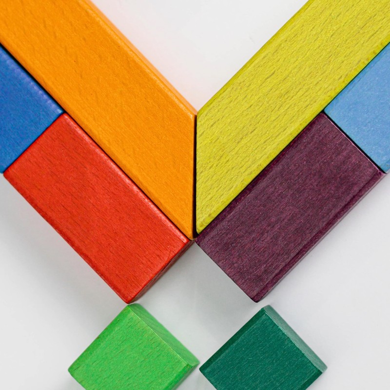 Igroteco, Tangram puzzles, puzzle with 7 building blocks and 10