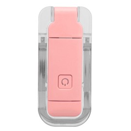 LED Bookmark Light USB Rechargeable 3 Brightness Warm White Light Portable Clip On Reading Lamp for Night Reading Pink