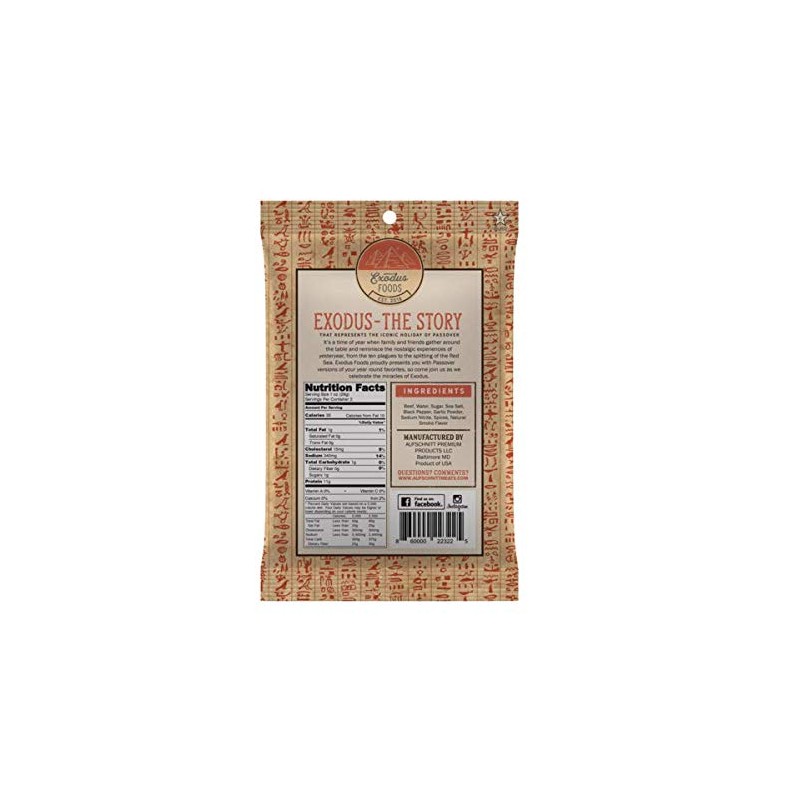 Exodus Passover Beef Jerky | Kosher (Star-K Certified) | Gluten