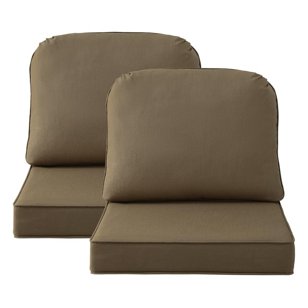 Supdurplus Outdoor Sunbrella Cushions for Patio Furniture Set of 2,