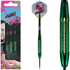 Bull's Ricky Evans Shell Coated Green Brass Steel Tip Darts