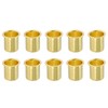 sourcing map 10Pcs Fit for 13mm(1/2") Tube ID Brass Compression