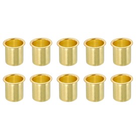 sourcing map 10Pcs Fit for 13mm(1/2") Tube ID Brass Compression Fitting, Insert Tube Support Compression Sleeve Fitting, Sleeve Ferrules for Water Oil Air Pipe
