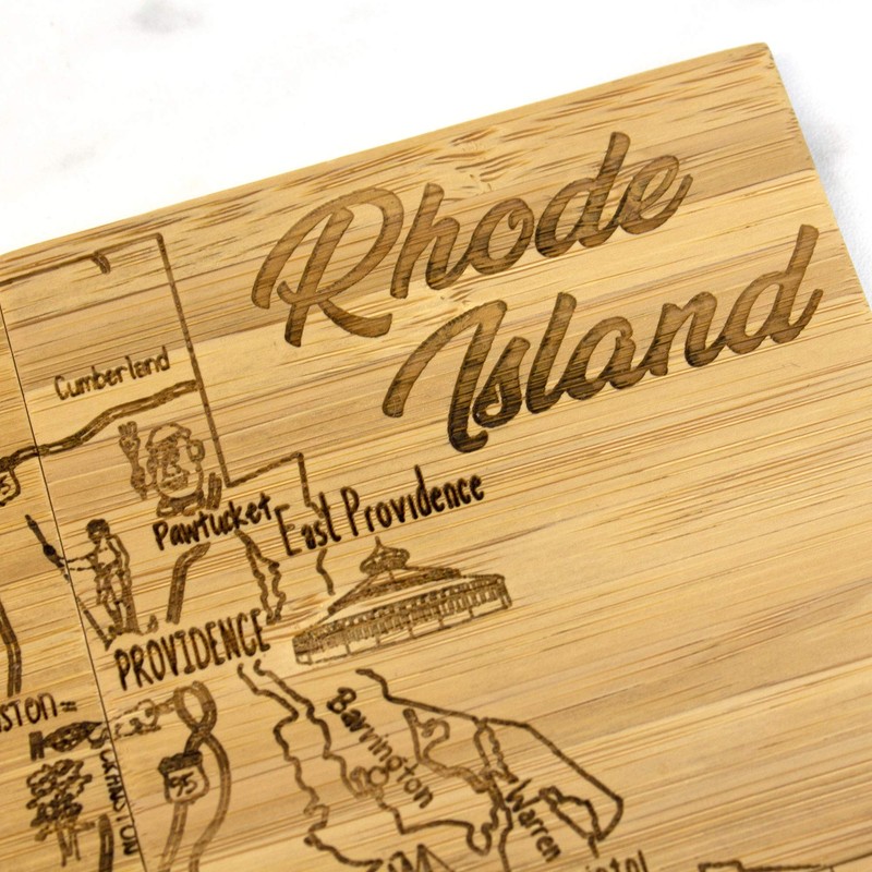 Totally Bamboo Rhode Island State Puzzle Juego de posavasos de