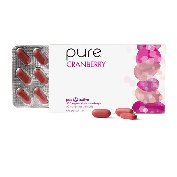 Pure Cranberry – 60 High Dosed Cranberry Tablets, Enriching Nutritional Supplement for Bladder Strengthening, Complex Vitamin Tablets Against Cystitis