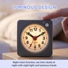 Guttiuaa Silent Alarm Clocks Bedside Non Ticking, 2 Pcs Simple