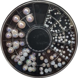 Nail Ssen Nail Art Nail Stone Parts Set (S)-004 Pearl AB / 네일쎈 네일아트 네일스톤파츠세트(S)-004 펄AB