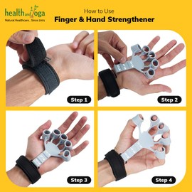 Strength Training Arthritis Finger Exerciser - 6 Adjustable Levels - Exclusive Metal-Hook Gripster