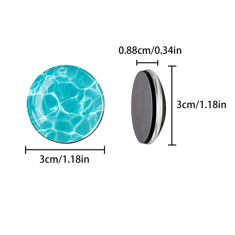 Fridge Magnet, 10 PCS Ocean Crystal Glass Magnetic Fridge Magnet