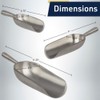 3-Piece Metal Ice Scoop Set - Cast Aluminum Scoops for