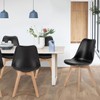 Sweetcrispy Dining Chairs Set of 4, Kitchen Room PU Leather