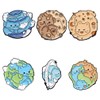 Cat Planet Theme Brooch Set - Hard Enamel Pins, Badges