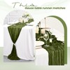 24Pack Olive Green Cheesecloth Table Runner 10FT, Gauze Table Runner