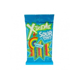 Universal Candy Xtreme Rainbow Flavour Sour Straps, 160 g
