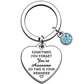 AMZQ Inspirational Gifts for Women Encouragement Keyring Gifts for Family Friend Her BFF Thank You Appreciation Gifts for Colleague Coworker Boss Teacher-Sometimes You Forget You Are Awesome Gifts